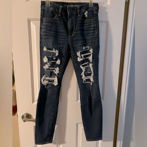 Women’s American Eagle 360 Next Level Stretch, Super Hi Rise Jeggings Sz 8